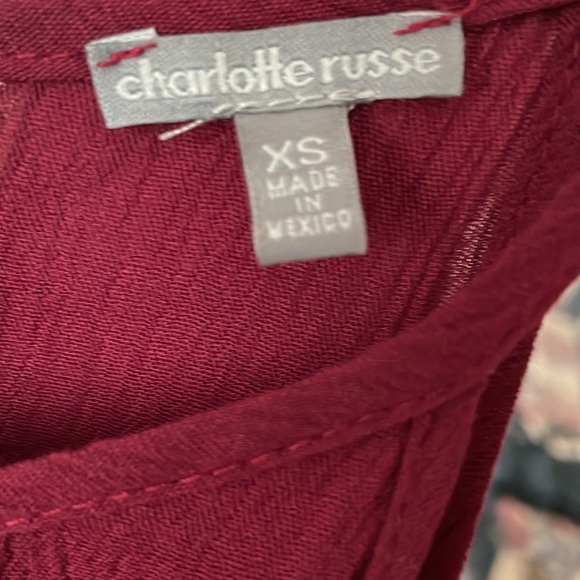 Charlotte Russe Burgundy Top - Picture 4 of 6